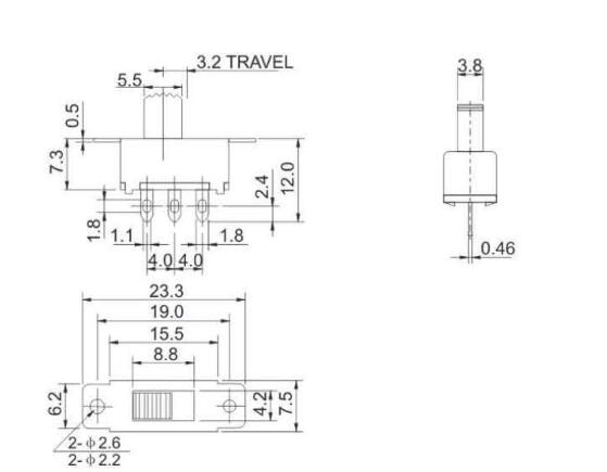 SS-12F32(1p2t)拨动开关